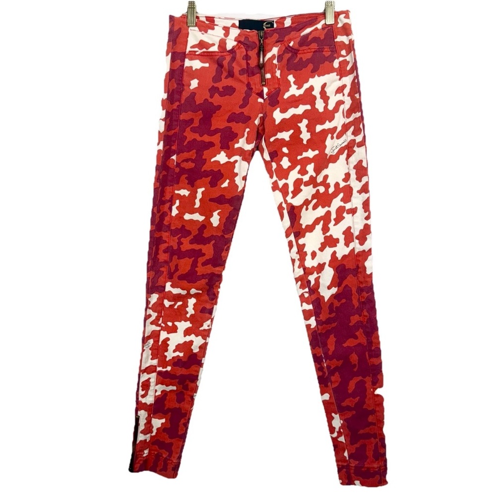 Roberto Cavalli Vibrant Red and White Skinny Jeans